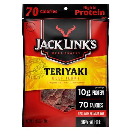 Jack Link's Beef Jerky Teriyaki .85 oz., PK48 -  JACK LINKS, 10000007717